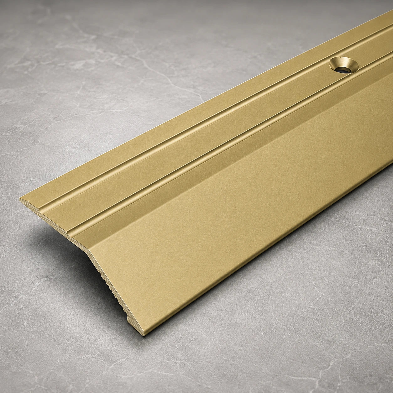 40mm Anodised Aluminium Door Threshold Ramp Profile in Gold color